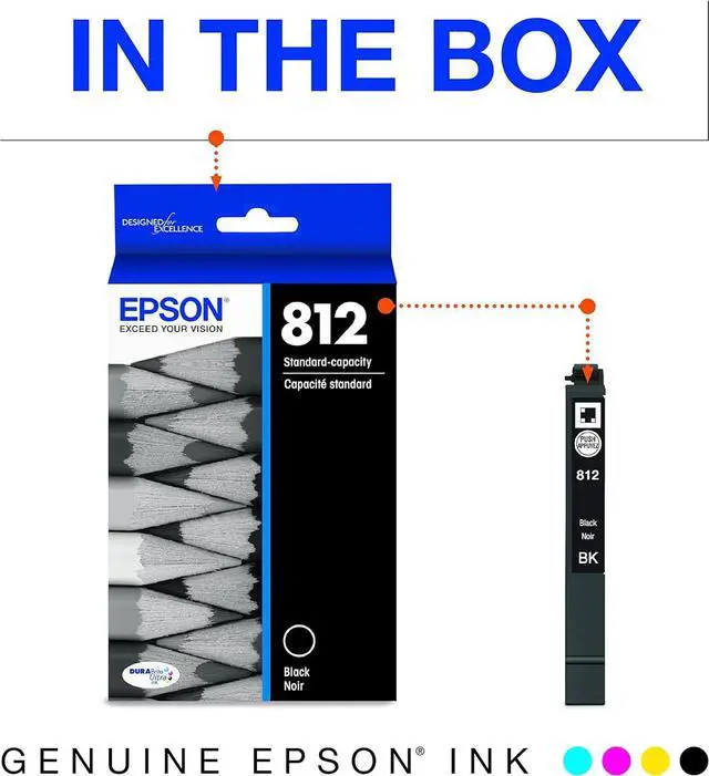 Alt view image 2 of 5 - Epson T812 Standard Capacity Black Ink Cartridge