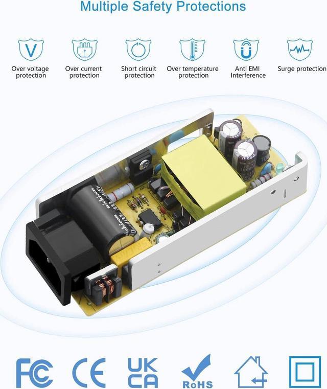 Alt view image 4 of 7 - 5V 10A Power Supply Adapter AC/DC Converter 100-240V AC to DC 5 Volt 50W 10Amp 9A 8A 7A 2A Transformer with 5.5x2.5mm Plug?for WS2812B WS2813 WS2811 W2813 SK6812 LED Strip Pixel String Light - OEM