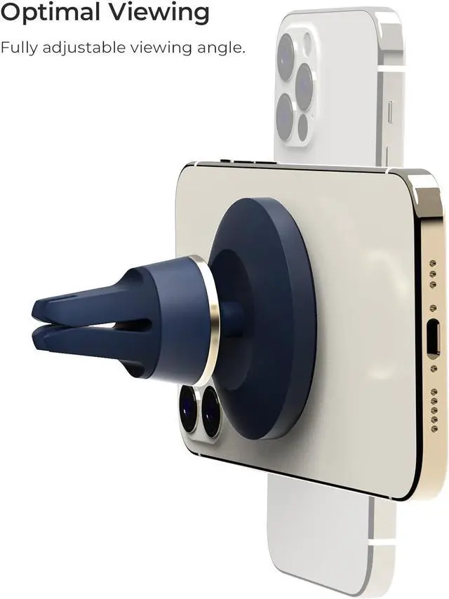 Alt view image 5 of 6 - Velox MagSafe Compatible Air Vent Car Phone Holder. Unversal Magnetic Car Phone Mount for iPhone 12/13/14/15/16 Series & Android Phones via Included Magnetic Ring Adapter
