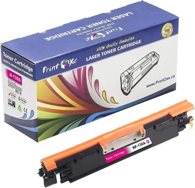 Alt view image 5 of 5 - PrintOxe Compatible 5 Toners for 130A Complete Set + BK; 2 Black CF350A, Cyan CF351A, Yellow CF352A, & Magenta CF353A for HP Laser Jet Pro Color MFP M176, M177, M177fw Printers