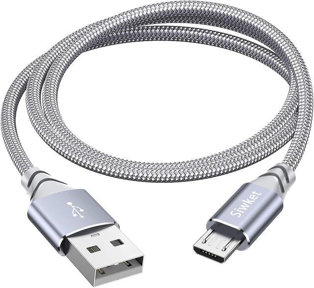 Fra Døde i verden geni Micro USB Charging Cable 3M Braided USB A to Micro Android Charger Cable  Data Sync Cord for Samsung Galaxy J7,S7,S6,Kindle Fire,Fire HD Tablets,PS4  Controller,Sony,HTC,LG,Motorola,Huawei Grey Chargers & Cables - Newegg.ca