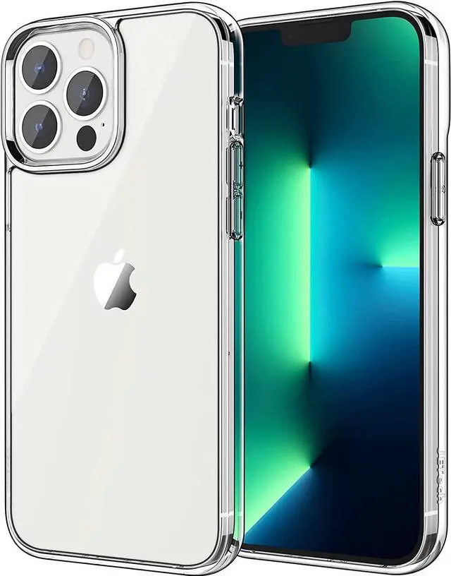 Main image of Case for iPhone 13 Pro 6.1-Inch, Non-Yellowing Shockproof Phone Bumper Cover, Anti-Scratch Clear Back (Clear)