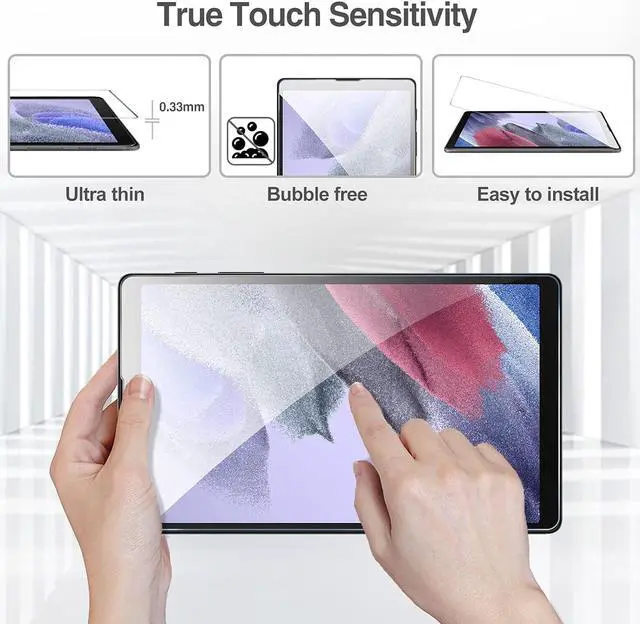 Alt view image 5 of 7 - [2 Pack] Galaxy Tab A7 Lite 8.7 Inch 2021 Screen Protectors T220 T225 T227 Tempered Glass Screen Film Guard for  Galaxy Tab A7 Lite 8.7 2021 Release SM-T220 SM-T225 SM-T227