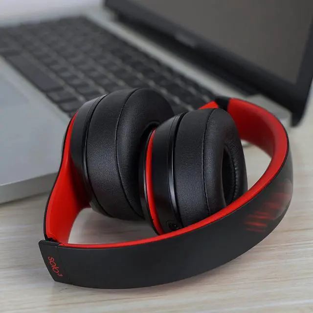 Alt view image 7 of 7 - Earpads Cushions Replacement for Beats Solo 2 & Solo 3 Wireless On-Ear Headphones Solo2 Solo3 Ear Pads with Soft Protein Leather Added Thickness - Black