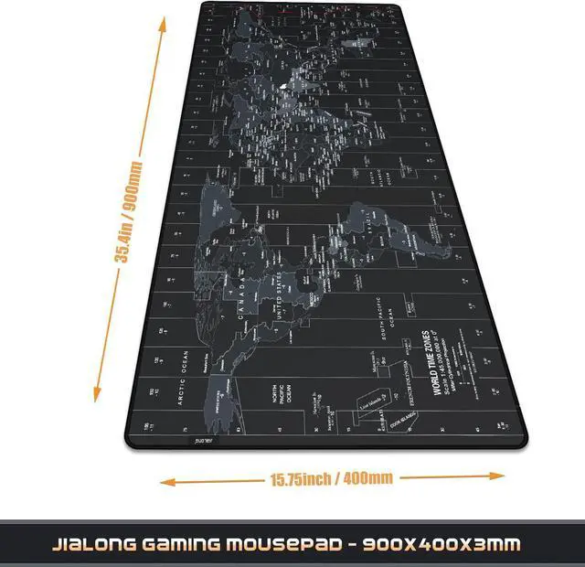 Alt view image 2 of 7 - JIALONG Big World Map Large Mouse Pad Gaming Desk Mat XXL Mousepad with Non-Slip Keyboard Pad for Laptop, Computer and PC - 35.4 x 15.7 inches