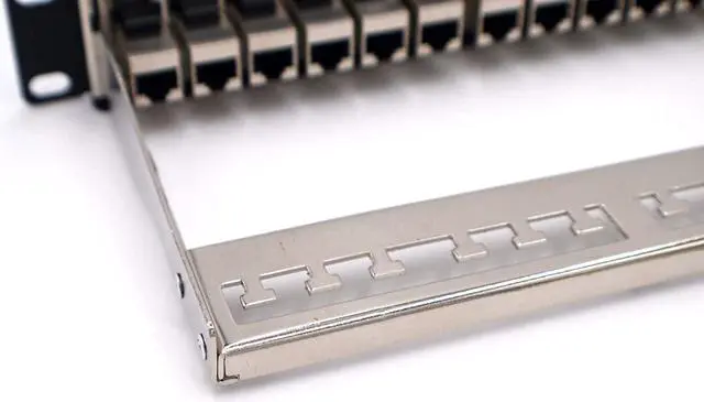 Alt view image 4 of 7 - ETS 24 Port CAT6A RJ45 Feed Through Coupler Patch Panel 19-Inch Loaded with Back Bar, Wallmount or Rackmount, Compatible with Cat5, Cat5e, Cat6, Cat6A, UTP STP Cabling (CAT6a Shielded)