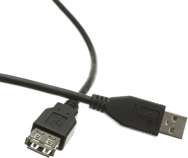 Main image of CableWholesale 1-Feet USB Type A Male/Type A Female Extension Cable 2.0 Version (10U2-02101EBK)