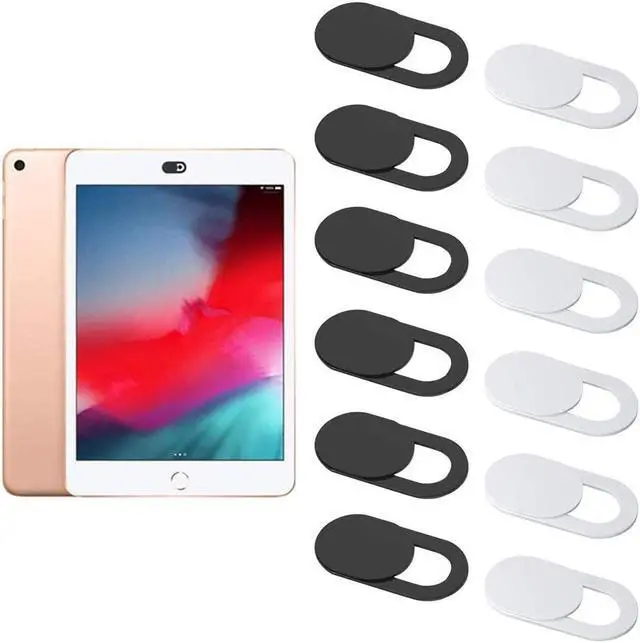 Main image of 12 Pcs Webcam Cover, 0.03in Ultra Thin Web laptop Camera Cover slider for Laptop, Desktop, Macbooks, Computer, Smartphone, Protect Your Privacy and Security, Strong Adhesive (6Black+6White)