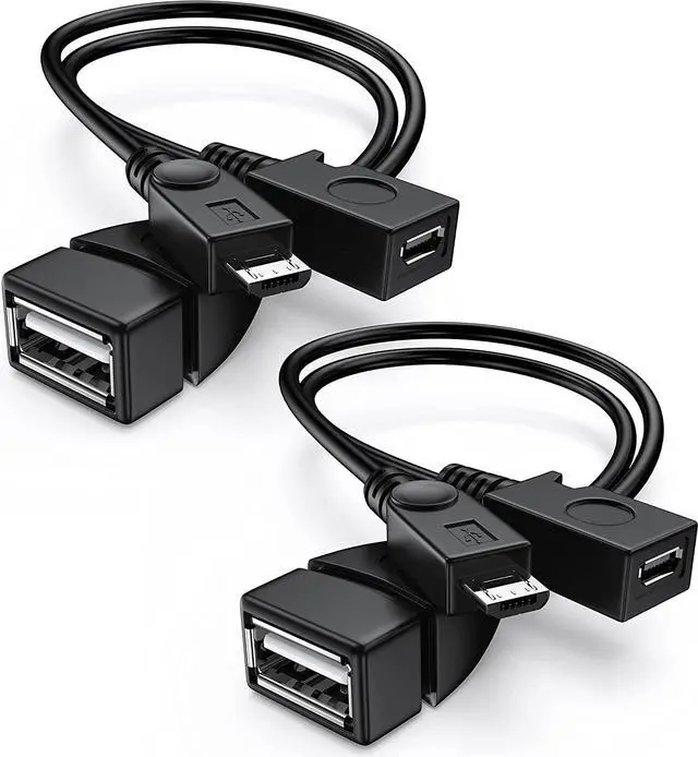 Main image of 2-in-1 Micro USB (OTG Cable with Power) Adapter Replacement for Fire Stick 4K /Host Devices/PlayStation Classic etc- 2 Pack