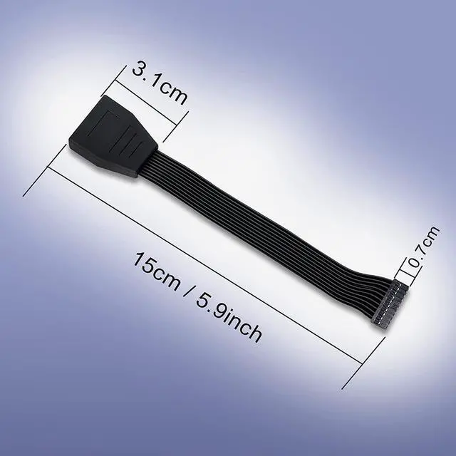 Alt view image 6 of 6 - GINTOOYUN USB 3.0 Header Extension Cable,USB 3.0 19/20 Pin Male to Female Internal Extension Adapter(5.9 inch)