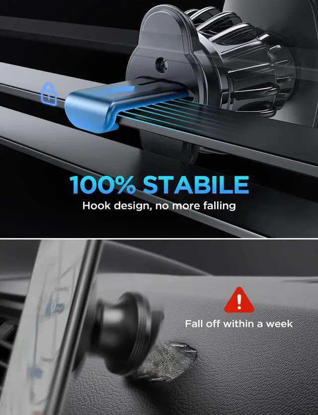 Alt view image 6 of 7 - 2 Pack Magnet for Phone Car Mount Magnetic Phone Holder for Your Car Vent 6 Military Magnets Vent Cell Phone Holder Mount for Car Plate Fit All iPhone 15/14/13 Pro Max Plus  S24