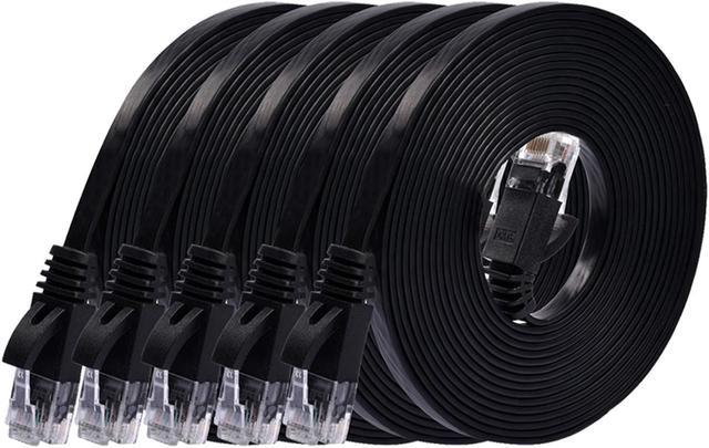  Cat 6 Ethernet Cable 5 ft (5 Pack)(at a Cat5e Price but Higher  Bandwidth) Flat Internet Network Cable - Cat6 Ethernet Patch Cable Short -  Cat6 Computer Cable for Cable Management : Electronics