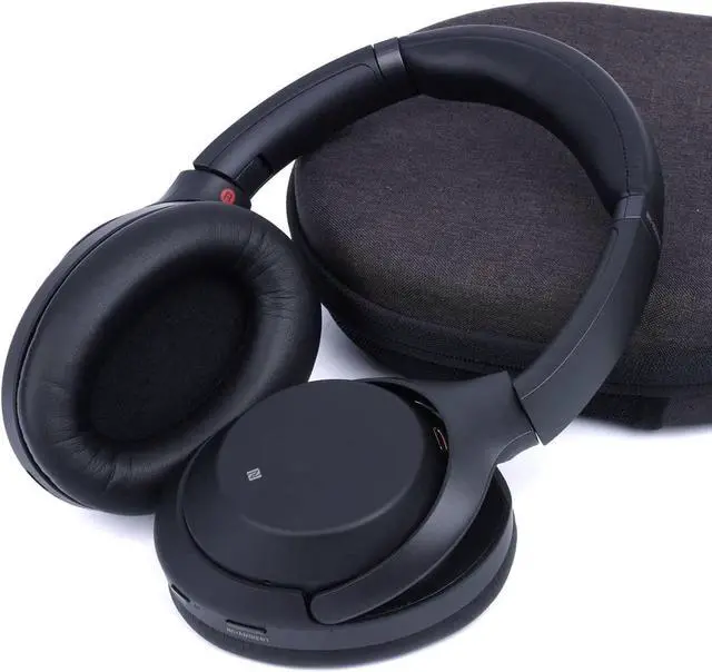 Alt view image 3 of 7 - Professional Earpads Cushions Replacement for  WH-1000XM3 (WH1000XM3) Over-Ear Headphones Ear Pads with Softer Protein Leather Noise Isolation Memory Foam Added Thickness (Black)