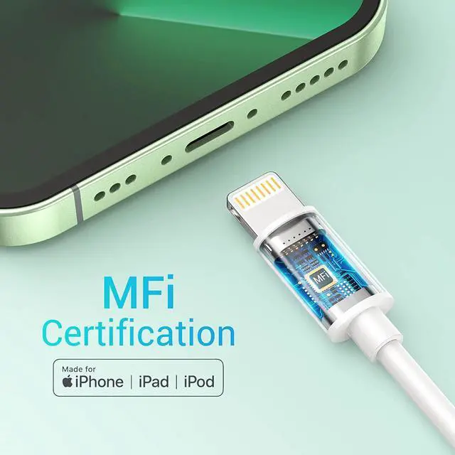 Alt view image 2 of 7 - iPhone Charger MFi Certified, Quntis 2Pack 6.6ft Lightning Charging Cable Cord with Dual Port USB Wall Charger Block Adapter for iPhone 14 13 12 SE 11 Max XS XR X 8 7 6s 6 Plus iPad Pro iPod