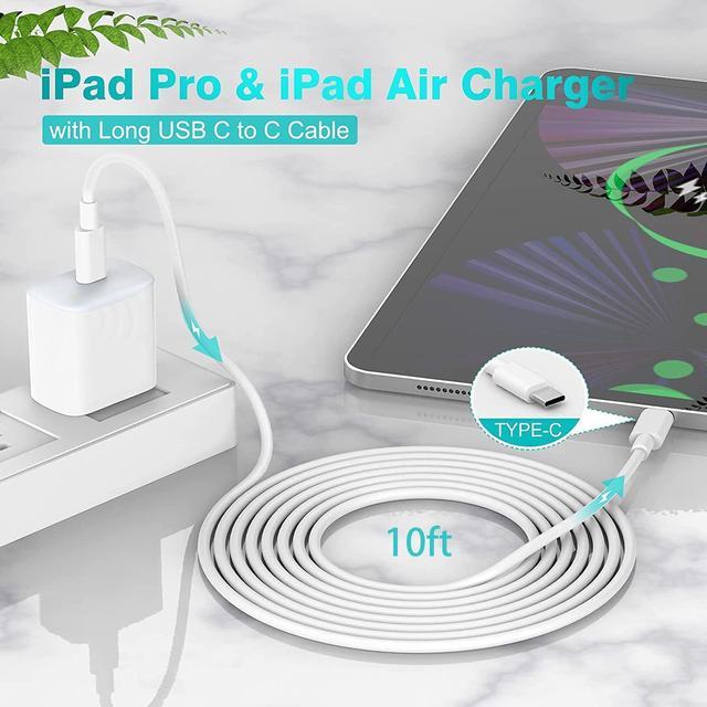 IPad Pro Charger Cable 20W Android Charger Type C Fast Charging Charger for iPad  Pro 12.9 5/4/3(2021/2020/2018) iPad Pro 11 iPad Air 5/4 iPad Mini 6 Pixels  Samsung LG 