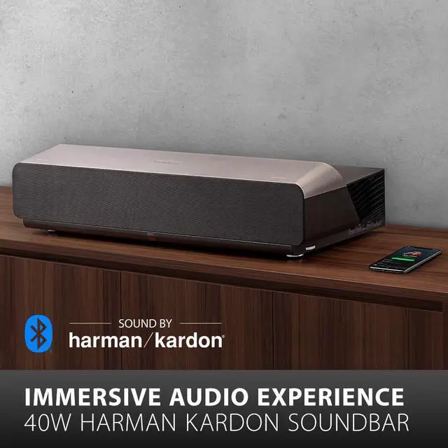 Alt view image 5 of 18 - ViewSonic X1000-4K True 4K UHD Ultra-Short Throw Projector with 1000 ANSI Lumens, Harman Kardon Speakers, HDMI, USB C, 125% Rec 709, Frame Interpolation Technology for Home Theater