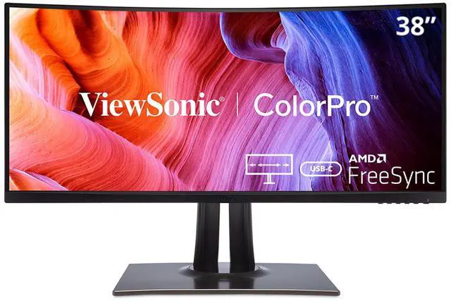 Alt view image 16 of 20 - ViewSonic VP3881A 38 Inch IPS WQHD+ Curved Ultrawide Monitor with ColorPro 100% sRGB Rec 709, Eye Care, HDR10 Support, USB C, HDMI, USB, DisplayPort for Professional Home and Office