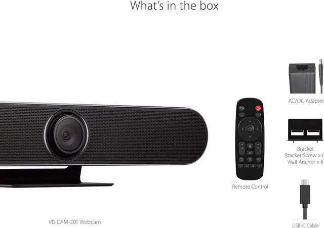 Alt view image 7 of 11 - ViewSonic VB-CAM-201 8.5M Effective Pixels USB 3.0 Video Conferencing Camera - 8.5 Megapixel - USB 3.0