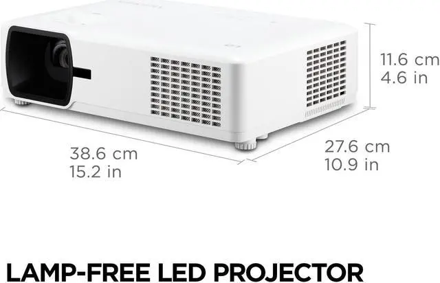 Alt view image 7 of 13 - ViewSonic LS610WH 4000 Lumens WXGA LED Projector with H/V Keystone, 4 Corner Adjustment and LAN Control for Home and Office
