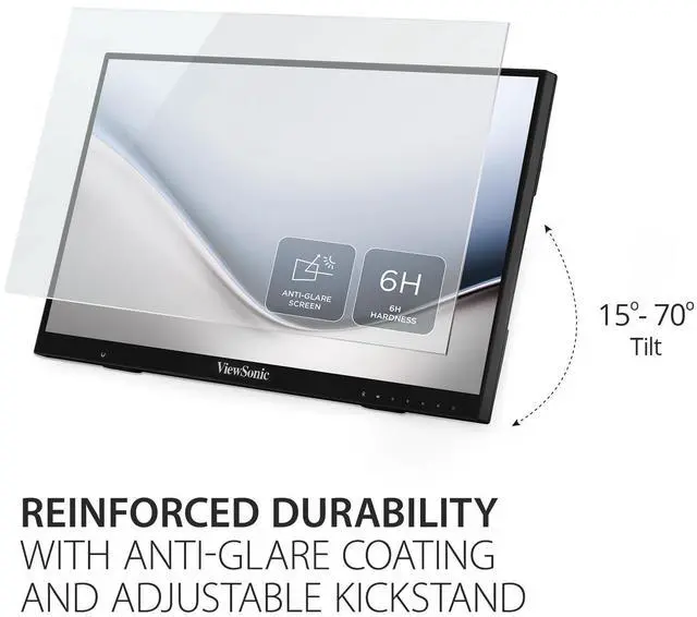 Alt view image 9 of 20 - ViewSonic ID2456 24" Projected Capacitive Touch Monitor with MPP2.0 Active Pen 250 cd/m2 1000:1 Built-in Speakers