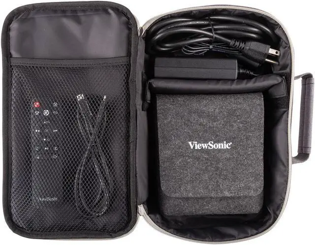 Alt view image 13 of 18 - ViewSonic PJ-CASE-010 Zipped Soft Padded Carrying Case for M1 Projector Gray