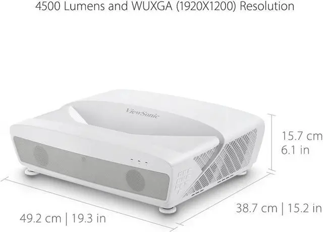 Alt view image 16 of 18 - ViewSonic LS831WU 4500 Lumens WUXGA 1920 x 1200 Ultra Short Throw Networkable Laser Projector with One-Wire HDBT, HV Keystone and 360 Degree Setup for Home and Business