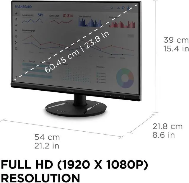 Alt view image 4 of 20 - ViewSonic VX2416 24 Inch 1080p 1ms 100Hz Gaming Monitor with IPS Panel, AMD FreeSync, Eye Care, HDMI and DisplayPort
