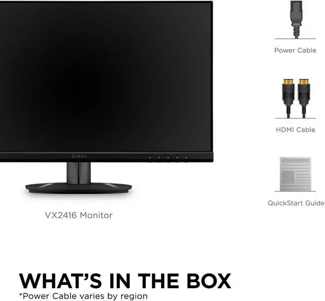 Alt view image 6 of 20 - ViewSonic VX2416 24 Inch 1080p 1ms 100Hz Gaming Monitor with IPS Panel, AMD FreeSync, Eye Care, HDMI and DisplayPort