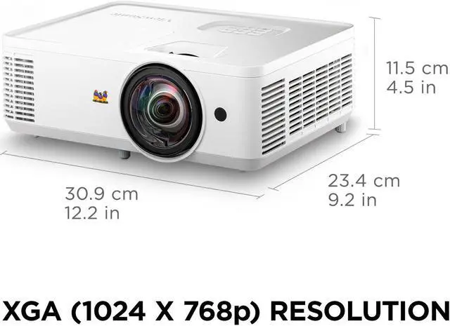 Alt view image 5 of 17 - ViewSonic PS502X 4000 Lumens XGA HDMI Short Throw Projector for Education and Office
