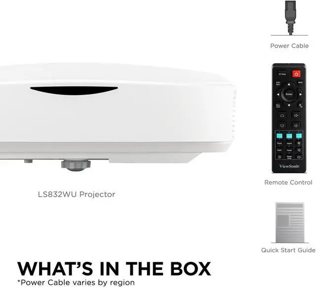 Alt view image 7 of 20 - ViewSonic LS832WU 5000 Lumens WUXGA Ultra Short Throw Projector with 1.3 Optical Zoom, H/V Keystone, 4 Corner Adjustment, 360 Degrees Projection for Home Theater and Education