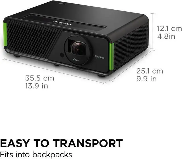 Alt view image 5 of 14 - ViewSonic X2-4K UHD Short Throw Projector with 2000 Lumens, Cinematic Colors, 1.2x Optical Zoom, H&V Keystone, Corner Adjustment and HDR/HLG Support