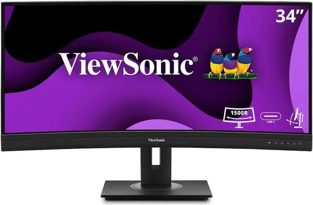 Main image of ViewSonic VG3456C 34 Inch 21:9 UltraWide QHD 1440p Curved Monitor with Ergonomics Design, USB C Docking Built-In, Gigabit Ethernet for Home and Office