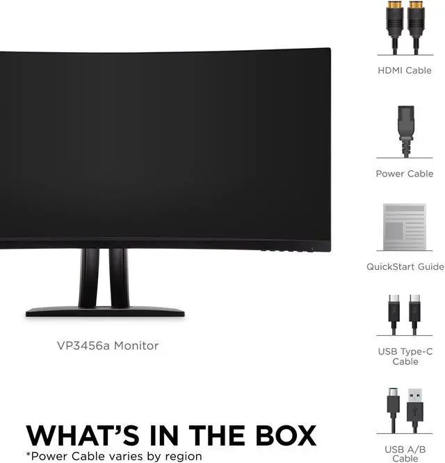 Alt view image 7 of 20 - ViewSonic 34" VA UWQHD Monitor Curved VP3456a