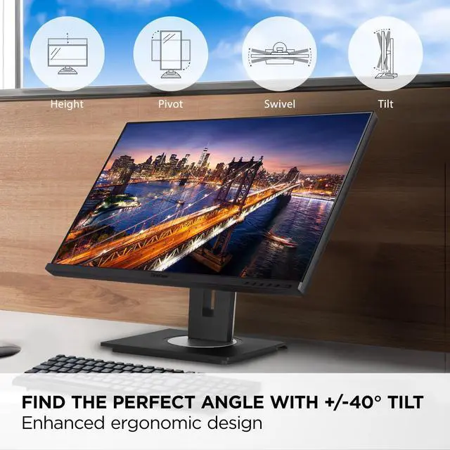 Alt view image 4 of 20 - ViewSonic VG275 27 Inch IPS 1080p Monitor Designed for Surface with advanced ergonomics, 60W USB C, HDMI and DisplayPort inputs for Home and Office