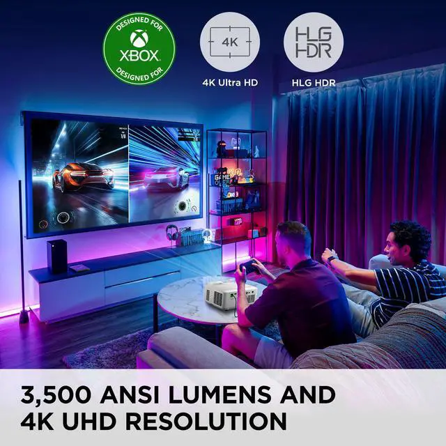 Alt view image 2 of 9 - ViewSonic LX700-4K UHD 3500 Lumens 4K Laser Projector Designed for Xbox