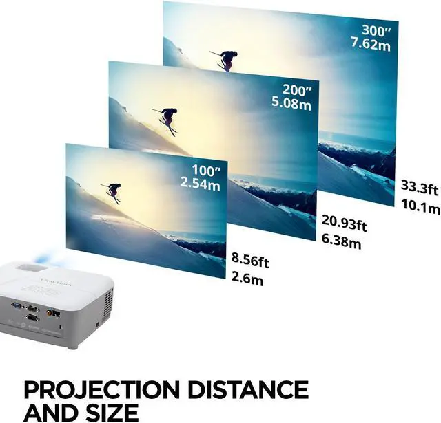 Alt view image 4 of 20 - ViewSonic PA504W 4000 Lumens WXGA High Brightness Projector with Vertical Keystone, HDMI 1.4, USB 2.0 Type A, and VGA Inputs for Home and Office