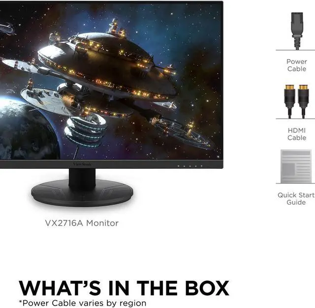 Alt view image 6 of 20 - ViewSonic VX2716A 27 Inch 1080p 1ms 120Hz IPS Gaming Monitor with Eye Care, USB C, HDMI 1.4, and DisplayPort Inputs