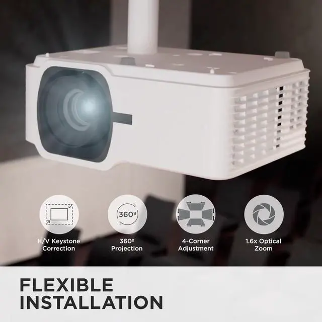 Alt view image 4 of 8 - ViewSonic LS741HD 5000 Lumens 1080p Laser Installation Projector with H/V Keystone, 4 Corner Adjustment, 360 Degree Projection, 1.6x Optical Zoom, LAN Control, 24/7 Operation