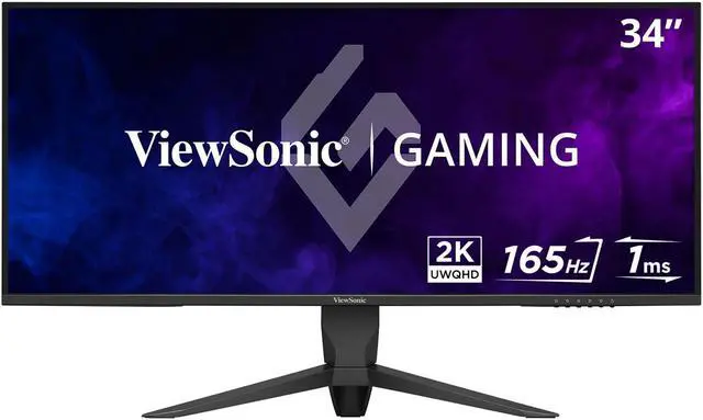 Main image of ViewSonic VX3418-2K 34" 21:9 1440p 1ms 165Hz Gaming Monitor with FreeSync Premium, Eye Care, HDMI, DisplayPort and USB