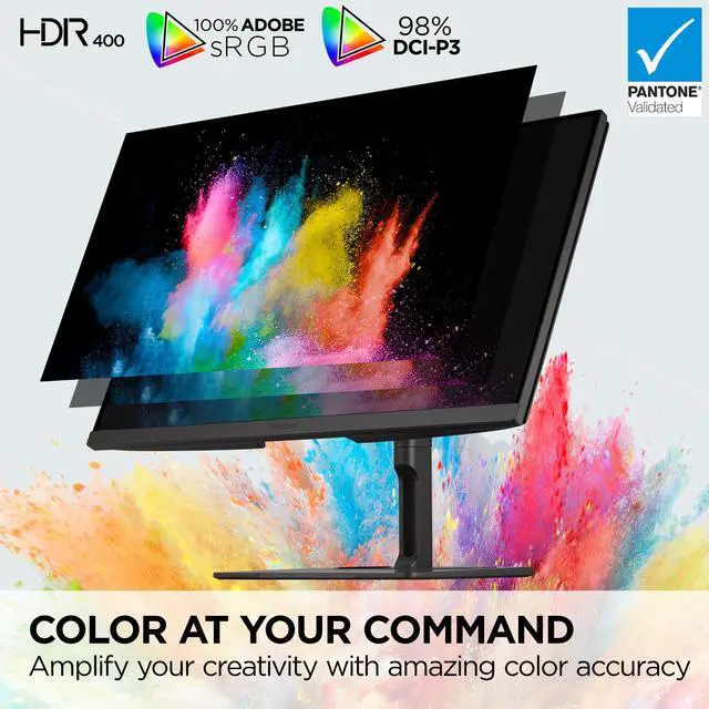 Alt view image 3 of 20 - ViewSonic VP2776T-4K 27 Inch 4K UHD IPS Monitor with Advanced Ergonomics, Thunderbolt 4, 100% sRGB Rec 709, Pantone Validated, USB C, HDMI 2.1, and DP Daisy Chain for Home and Office