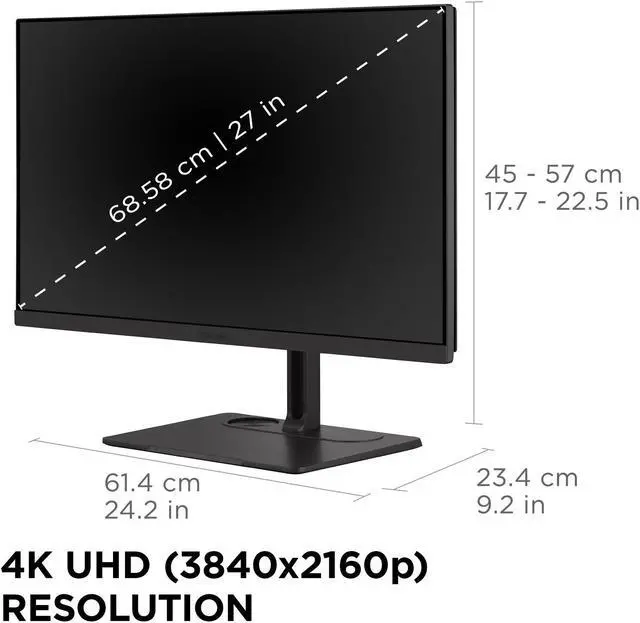 Alt view image 6 of 20 - ViewSonic VP2776T-4K 27 Inch 4K UHD IPS Monitor with Advanced Ergonomics, Thunderbolt 4, 100% sRGB Rec 709, Pantone Validated, USB C, HDMI 2.1, and DP Daisy Chain for Home and Office