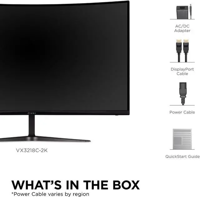 Alt view image 6 of 16 - ViewSonic VX3218C-2K 32 Inch Curved 1440p 1ms 165Hz Gaming Monitor with AMD FreeSync Premium, Eye Care, HDMI and Display Port