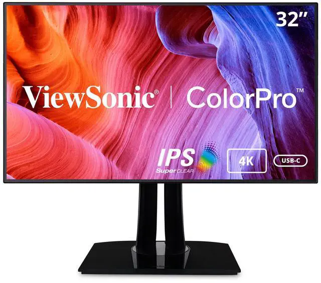 Alt view image 9 of 20 - ViewSonic VP3268a-4K 32 Inch Premium IPS 4K Monitor with Advanced Ergonomics, ColorPro 100% sRGB Rec 709, 14-bit 3D LUT, Eye Care, HDR10 Support, HDMI, USB C, DisplayPort for Professional Home Office