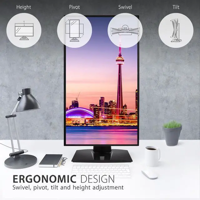 Alt view image 12 of 20 - ViewSonic VP3268a-4K 32 Inch Premium IPS 4K Monitor with Advanced Ergonomics, ColorPro 100% sRGB Rec 709, 14-bit 3D LUT, Eye Care, HDR10 Support, HDMI, USB C, DisplayPort for Professional Home Office