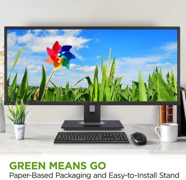 Alt view image 4 of 13 - ViewSonic VG3456a 34" 21:9 UltraWide QHD 1440p 100 Hz IPS Monitor with Ergonomics Design, 100W USB C, Docking Built-In, Gigabit Ethernet for Home and Office