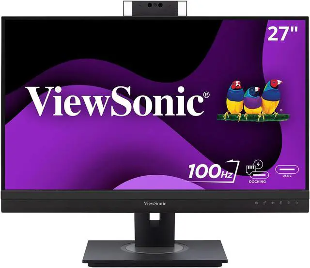 Main image of ViewSonic VG2757V-2K 27 Inch 1440p Video Conference Docking Monitor with Windows Hello Compatible IR Webcam, Advanced Ergonomics, and 90W USB C for Home and Office