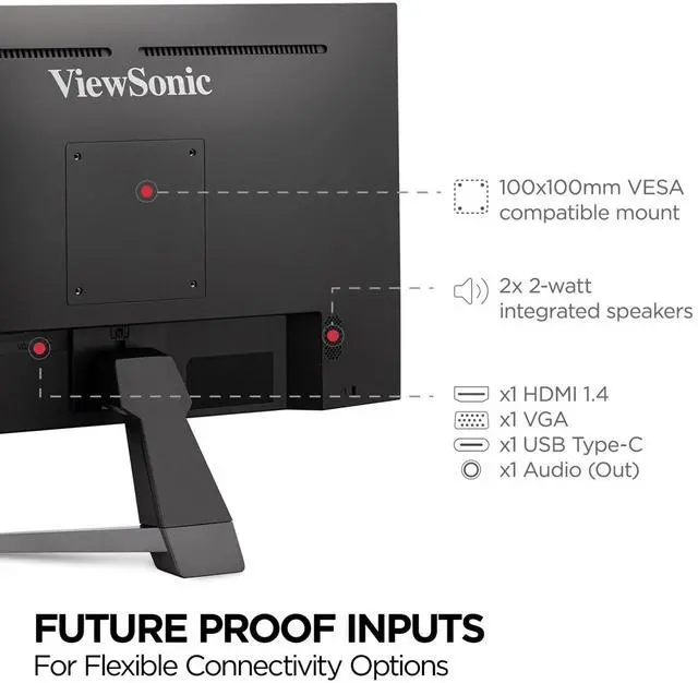Alt view image 14 of 20 - ViewSonic 24" (23.6" Viewable) 60 Hz IPS FHD Gaming Monitor VX2467U
