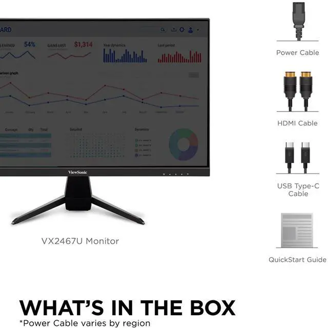 Alt view image 15 of 20 - ViewSonic 24" (23.6" Viewable) 60 Hz IPS FHD Gaming Monitor VX2467U