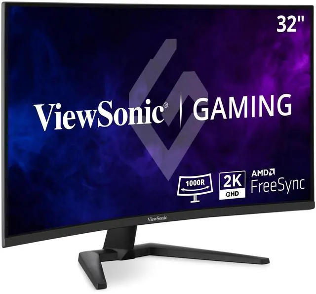 Alt view image 3 of 20 - ViewSonic VX3228C-2K 32 Inch 1440p Curved Gaming Monitor with 1ms, 180Hz, FreeSync, Eye Care, HDMI, and DisplayPort Inputs