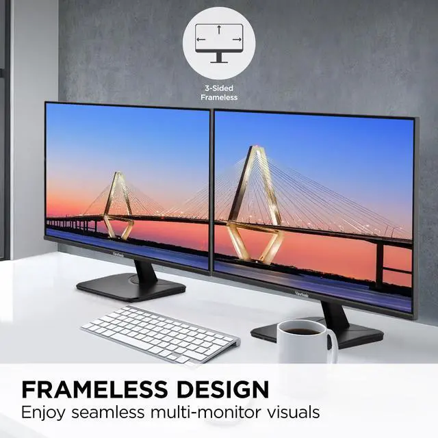 Alt view image 4 of 16 - ViewSonic VA2456A-MHD 24 Inch IPS 1080p Monitor with 120Hz, Eye Care, HDMI, DisplayPort, and VGA Inputs for Home and Office